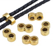 Metal connector / spacer Ø 4mm - Gold